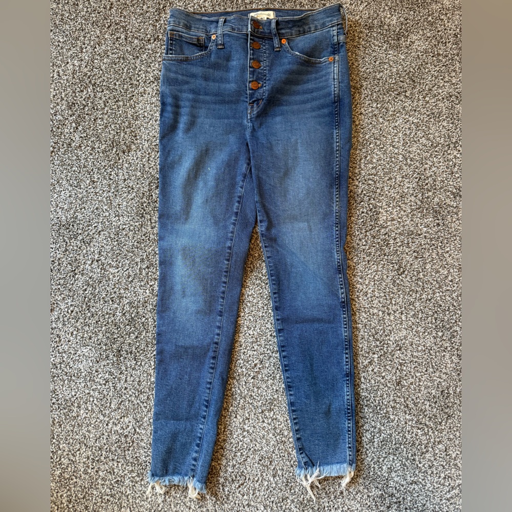 Madewell Classic Blue Jeans- 10” high rise skinny